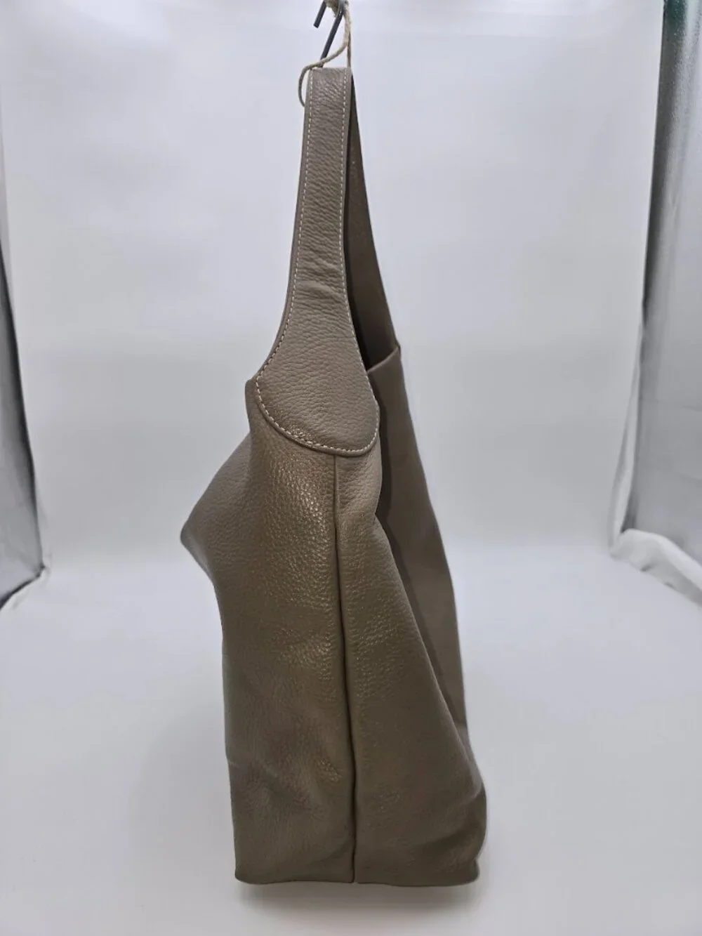 Dooney & Bourke Taupe Pebbled Leather Hobo Shoulder Bag